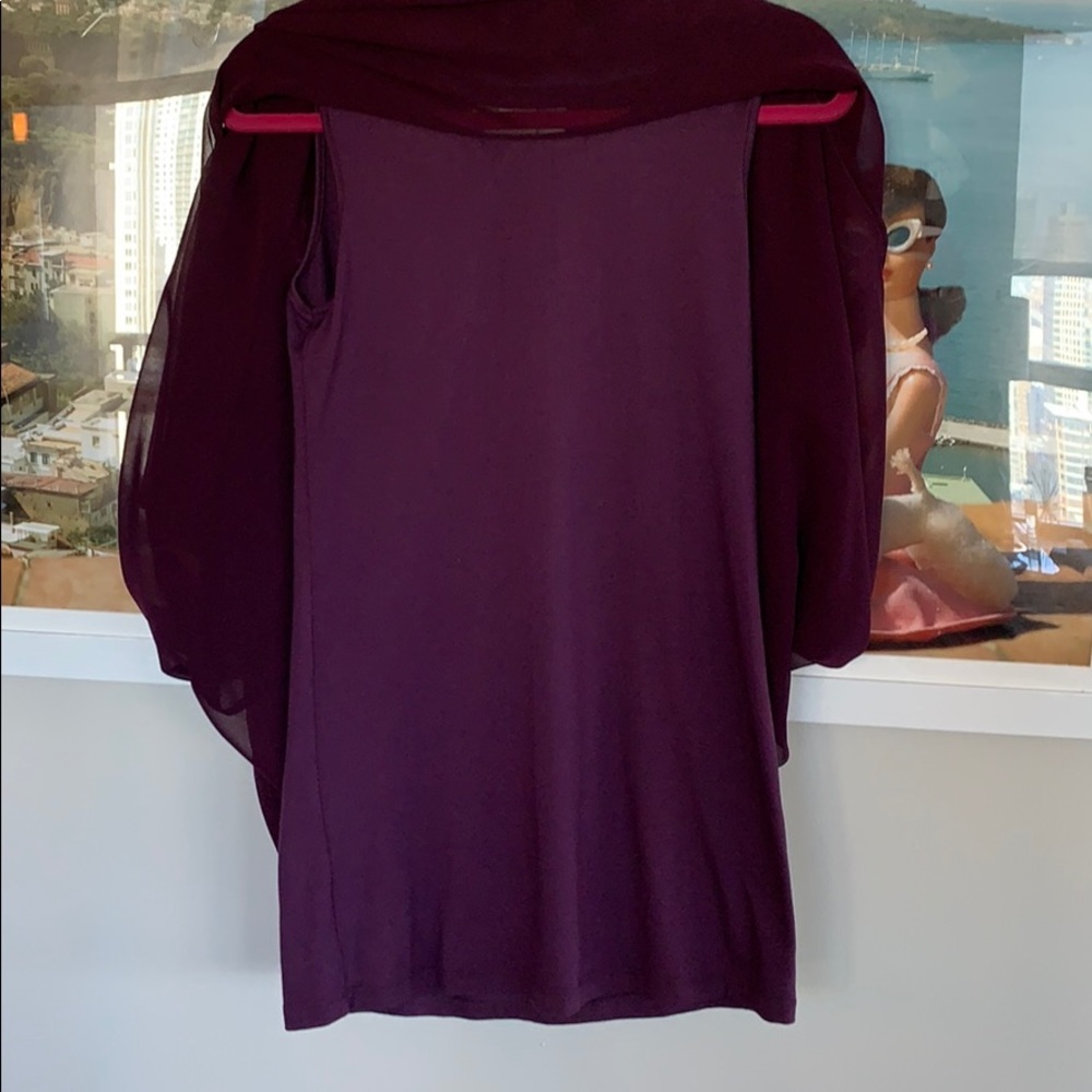 💕HP💕Julie Brown Beth chiffon plum sequin dress - Picture 8 of 12